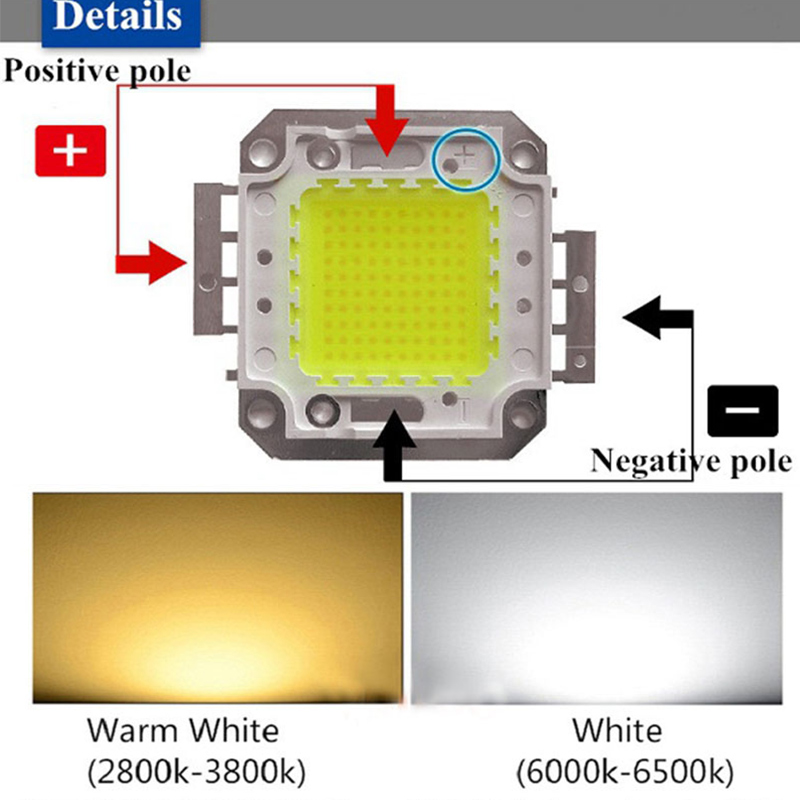 10W/20W/30W/50W/100W High Power LED Chip, DC9-35V 1 Pcs COB Light 10W/20W/30W/50W/100W High Power LED Chip, DC9-35V 1 Pcs COB Light